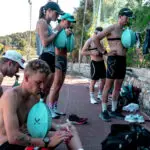 Elite triathletes using the Isocapnic BWB respiratory trainer