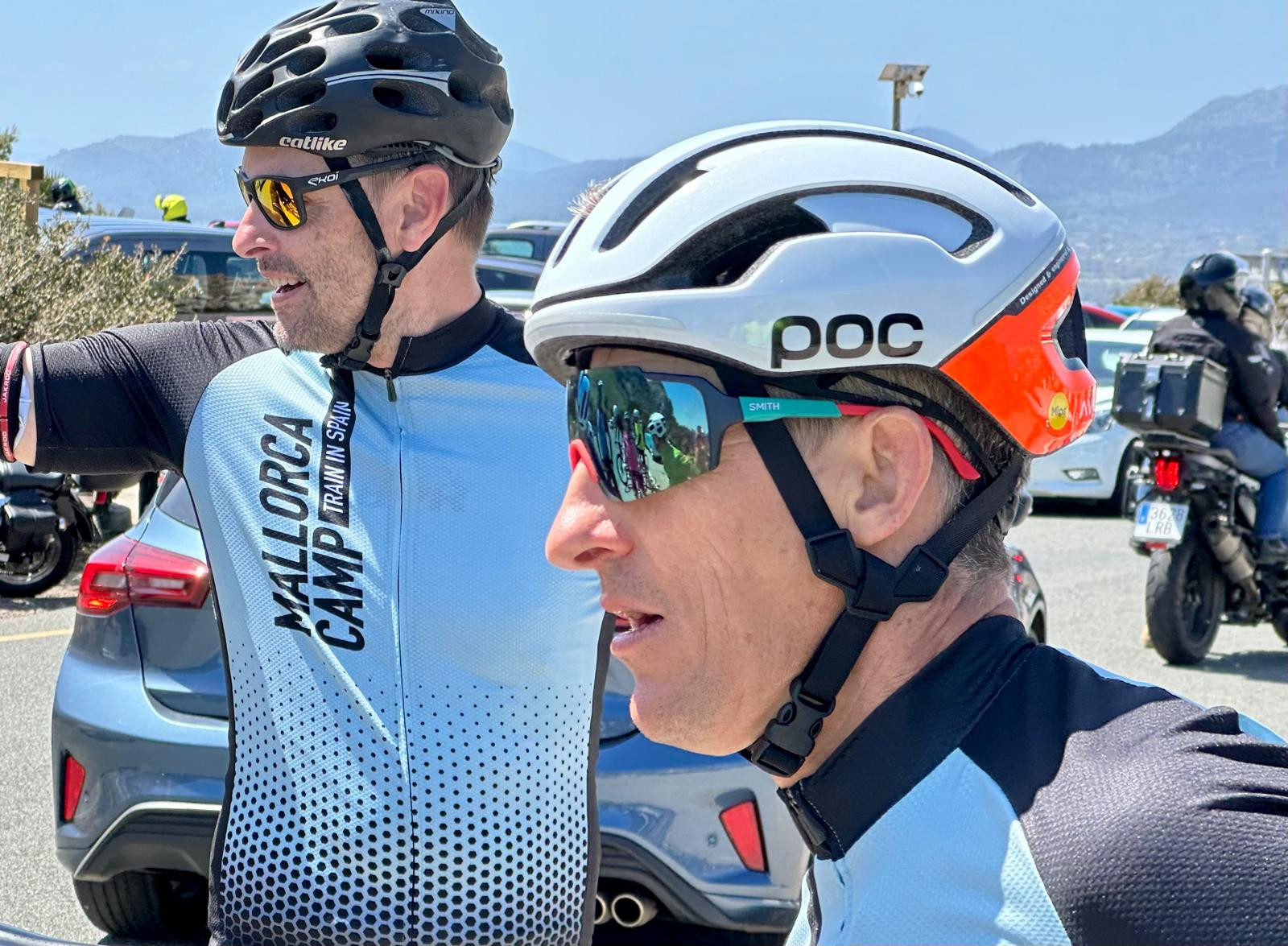 Luke Way and Andrew Sellars together on a cycling coaching trip